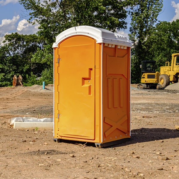 how often are the porta potties cleaned and serviced during a rental period in Crab Orchard